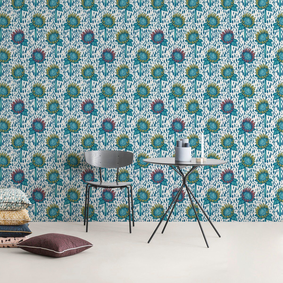 Vibrant Protea Bloom Wallpaper - B550 - WallTrend