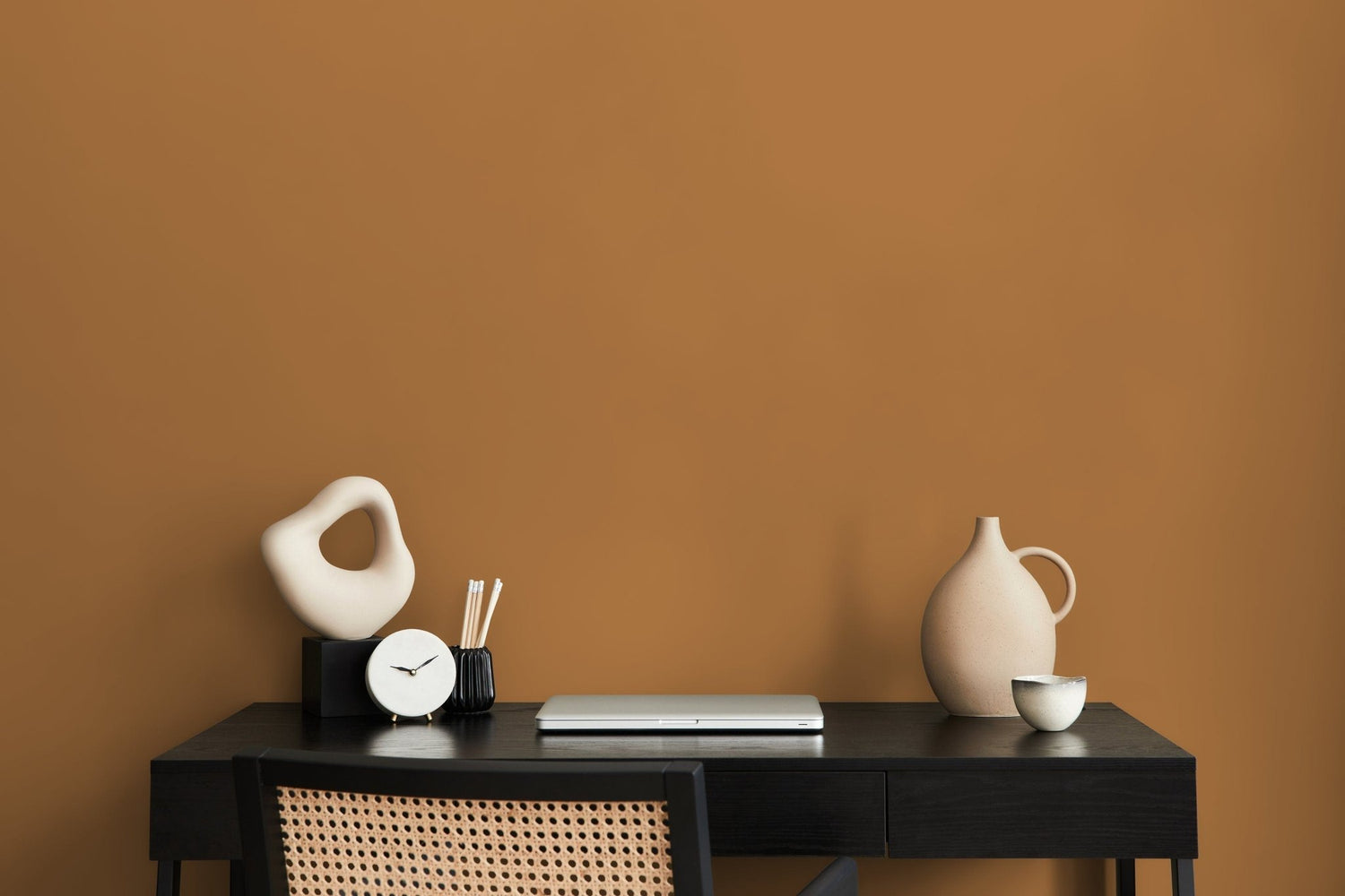 Vibrant Pumpkin Spice Texture Wallpaper - D417 - WallTrend