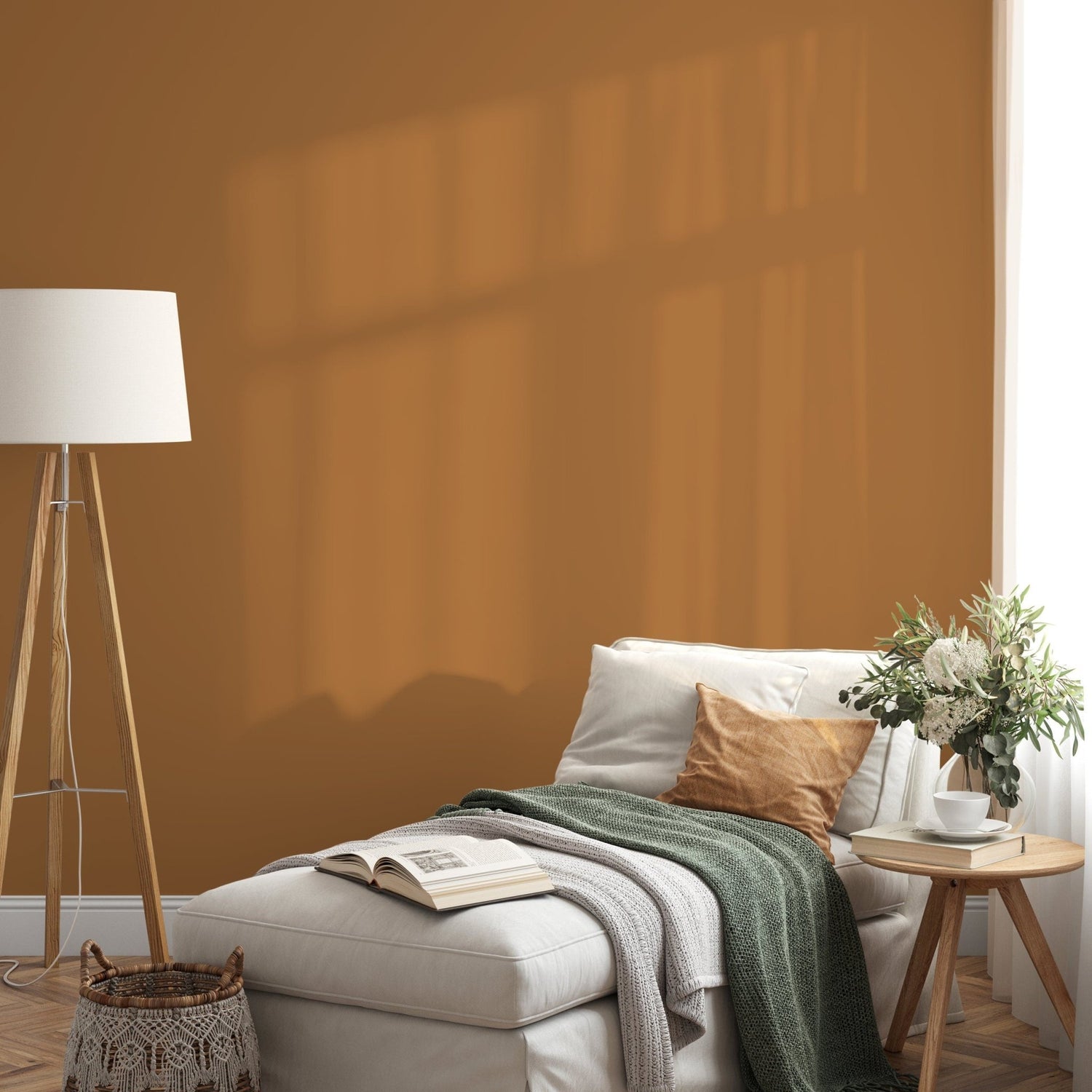 Vibrant Pumpkin Spice Texture Wallpaper - D417 - WallTrend
