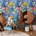 Vibrant Tropical Botanical Mix Wallpaper - B010 - WallTrend