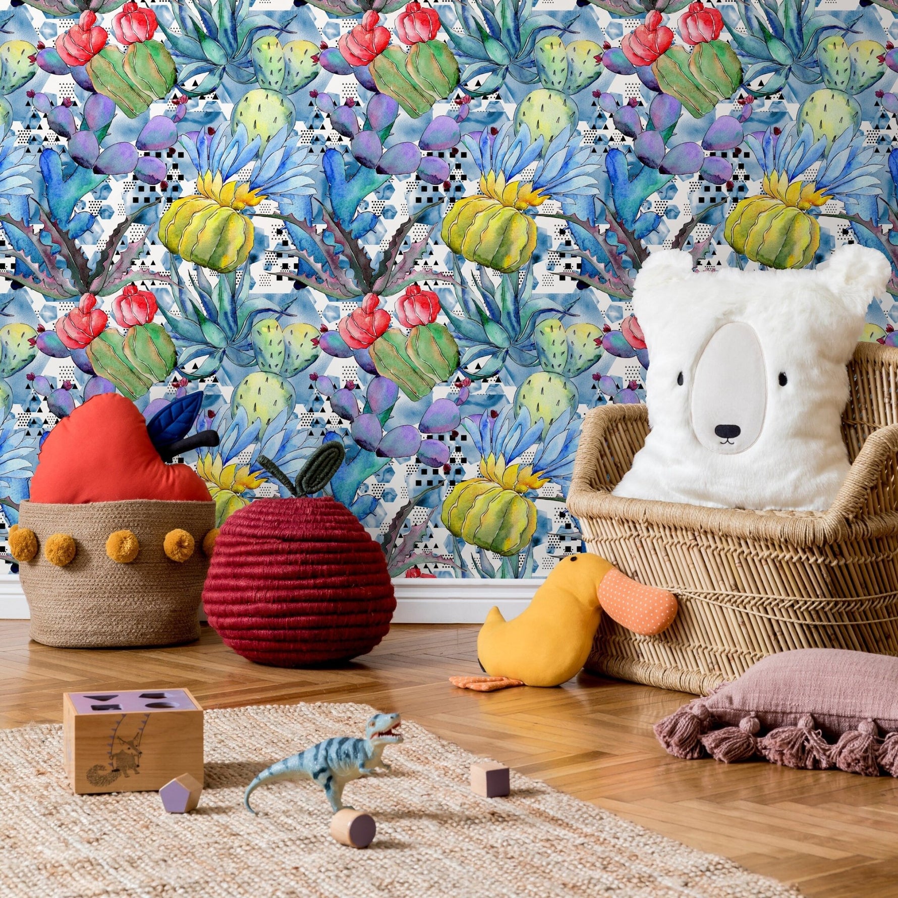 Vibrant Tropical Botanical Mix Wallpaper - B010 - WallTrend
