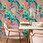 Vibrant Tropical Escape Wallpaper - A869 - WallTrend