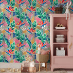 Vibrant Tropical Escape Wallpaper - A869 - WallTrend