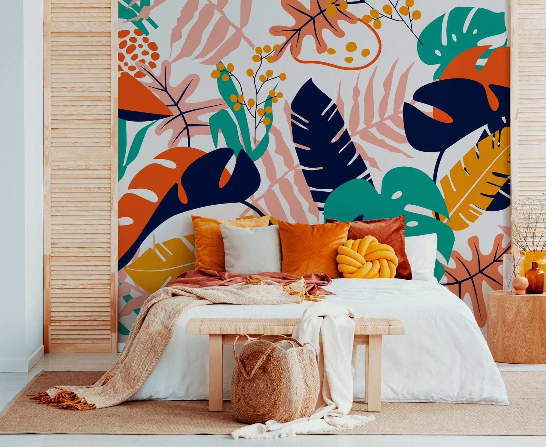 Vibrant Tropical Escape Wallpaper - B882 - WallTrend