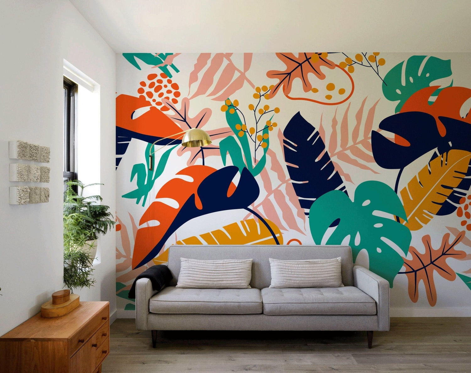 Vibrant Tropical Escape Wallpaper - B882 - WallTrend