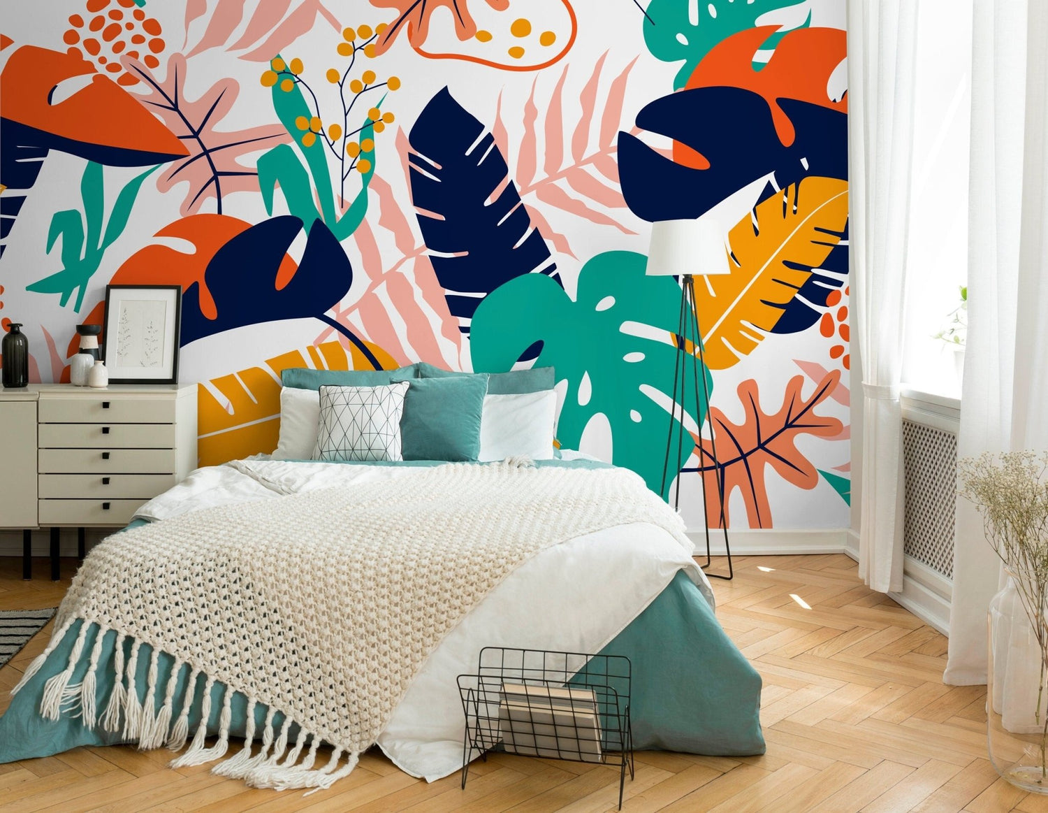 Vibrant Tropical Escape Wallpaper - B882 - WallTrend