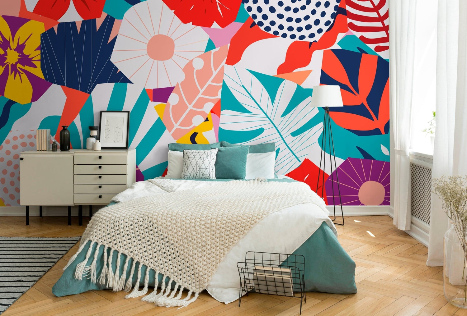 Vibrant Tropical Extravaganza Wallpaper - C086 - WallTrend