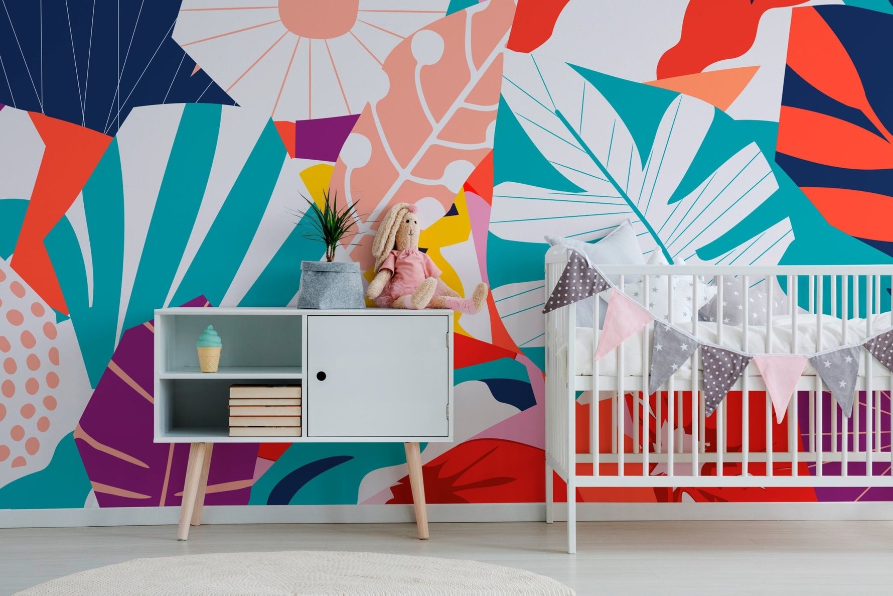 Vibrant Tropical Extravaganza Wallpaper - C086 - WallTrend