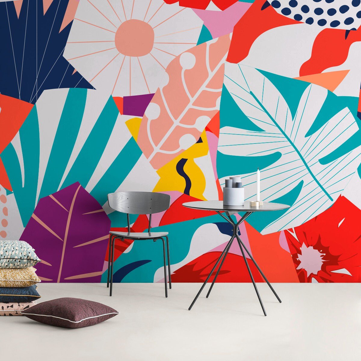 Vibrant Tropical Extravaganza Wallpaper - C086 - WallTrend