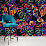 Vibrant Tropical Leaves Wallpaper - A147 - WallTrend