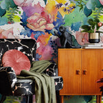 Vibrant Watercolor Floral Wallpaper - B064 - WallTrend