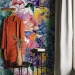 Vibrant Watercolor Floral Wallpaper - B064 - WallTrend