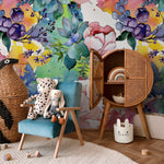Vibrant Watercolor Floral Wallpaper - B064 - WallTrend