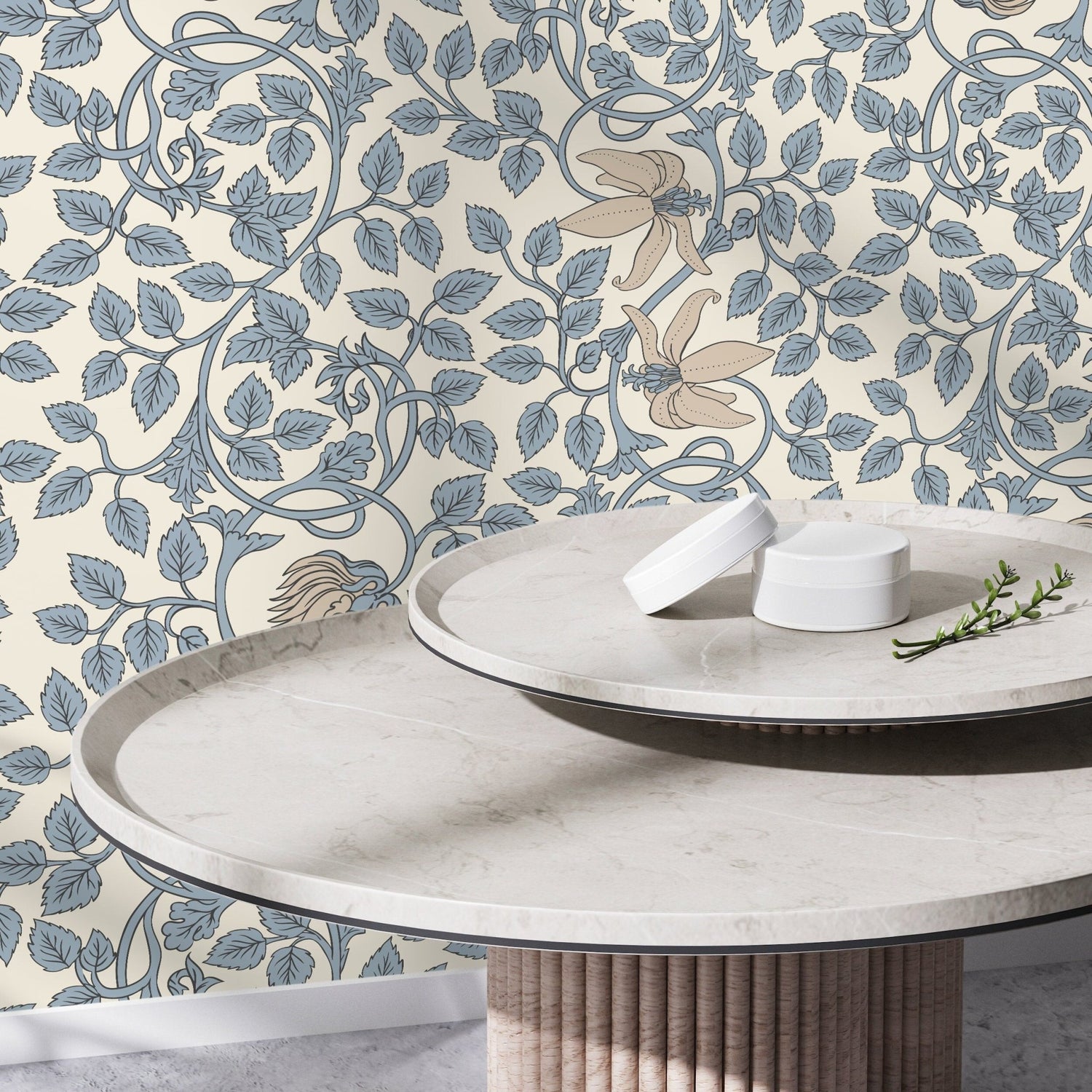 Vine and Lion Wallpaper - D506 - WallTrend