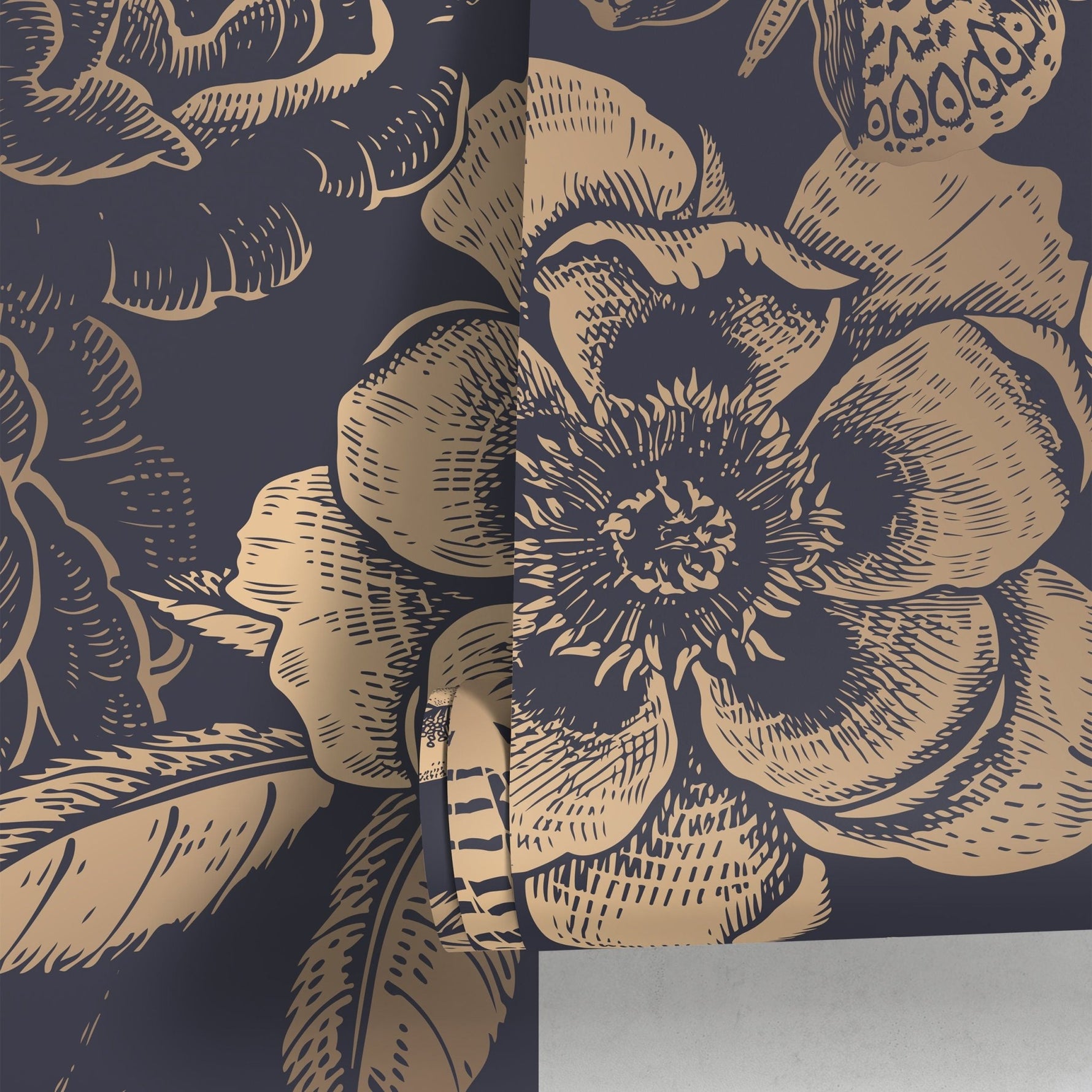 Vintage Floral Elegance Wallpaper - A922 - WallTrend