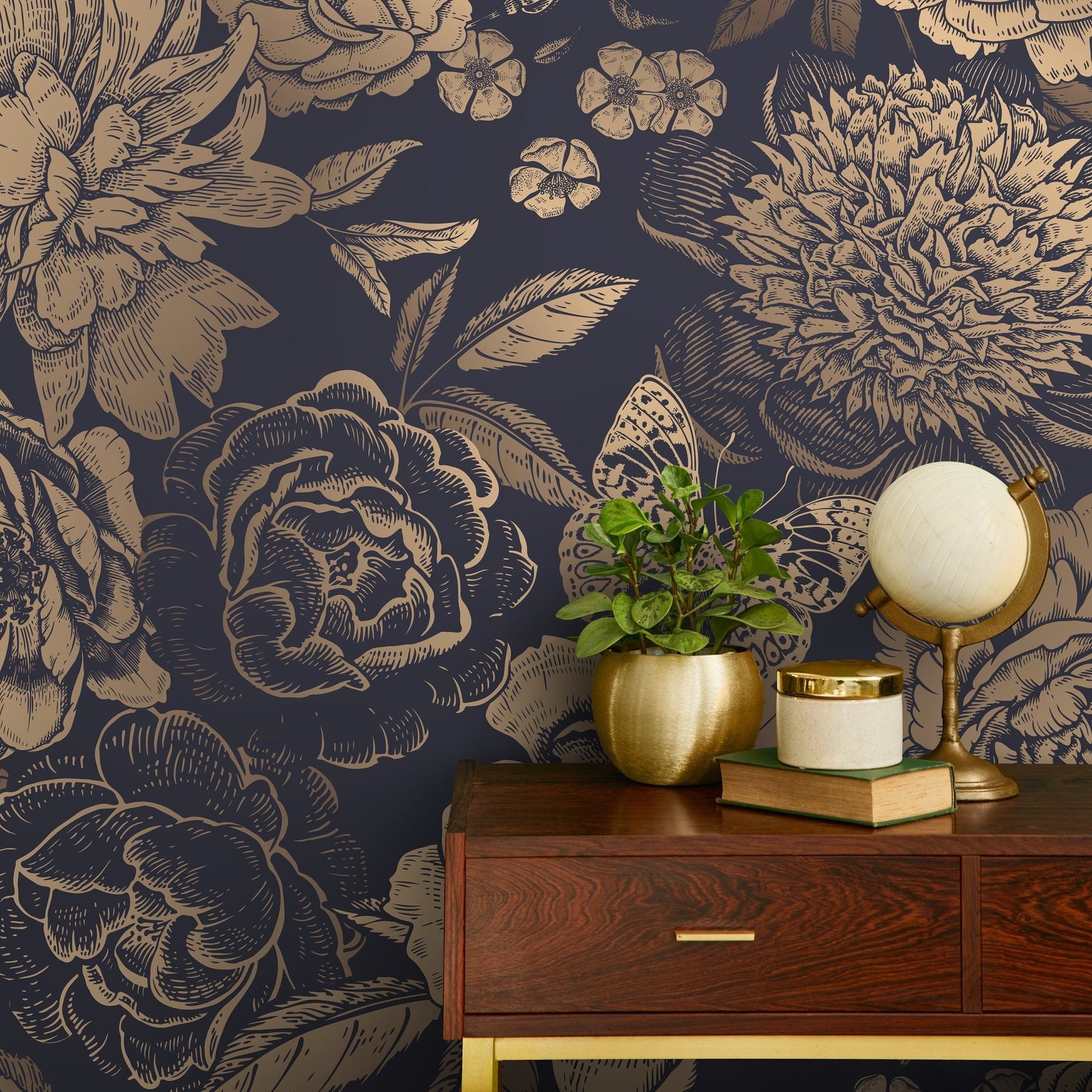 Vintage Floral Elegance Wallpaper - A922 - WallTrend
