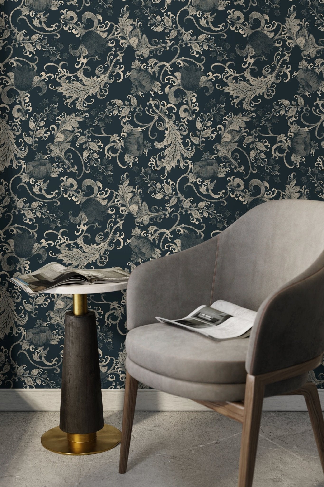 Vintage Floral Elegance Wallpaper - C791 - WallTrend