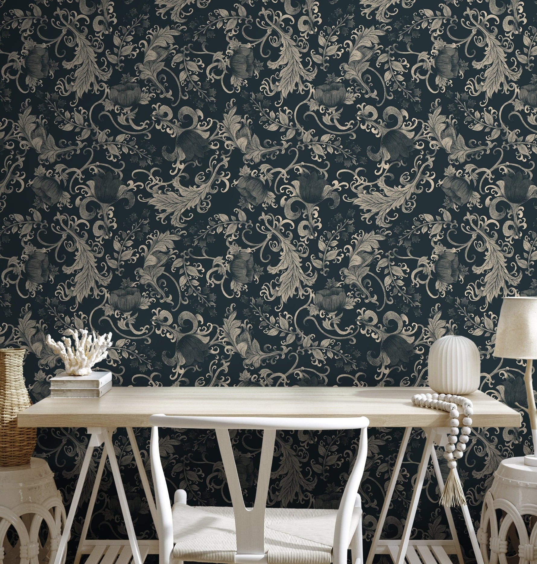Vintage Floral Elegance Wallpaper - C791 - WallTrend