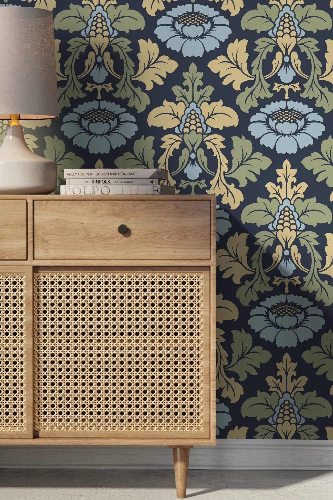 Vintage Floral Garden Wallpaper / Peel and Stick Wallpaper Removable Wallpaper Home Decor Wall Art Wall Decor Room Decor - D256 - WallTrend