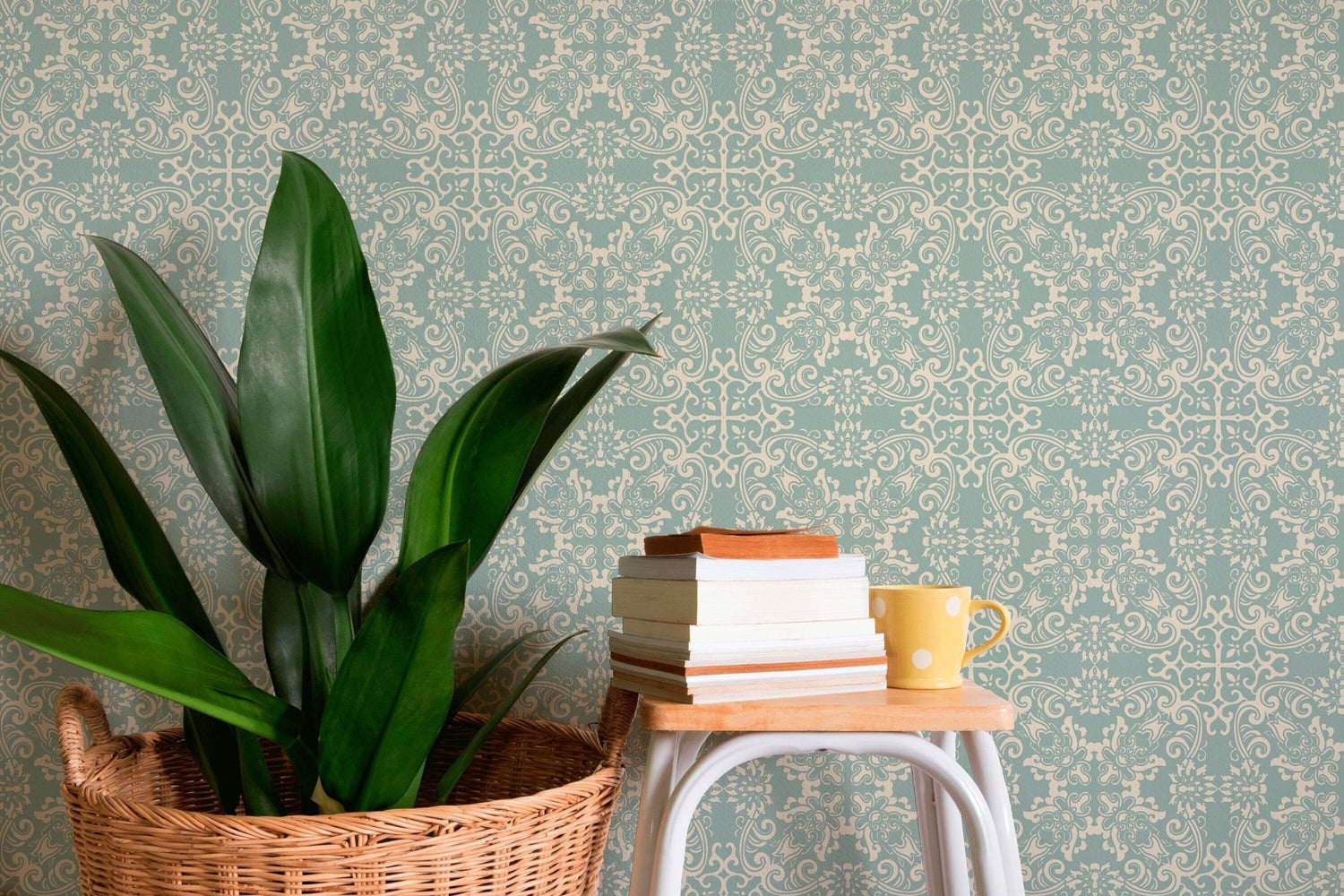 Vintage Floral Symmetry Wallpaper - B667 - WallTrend
