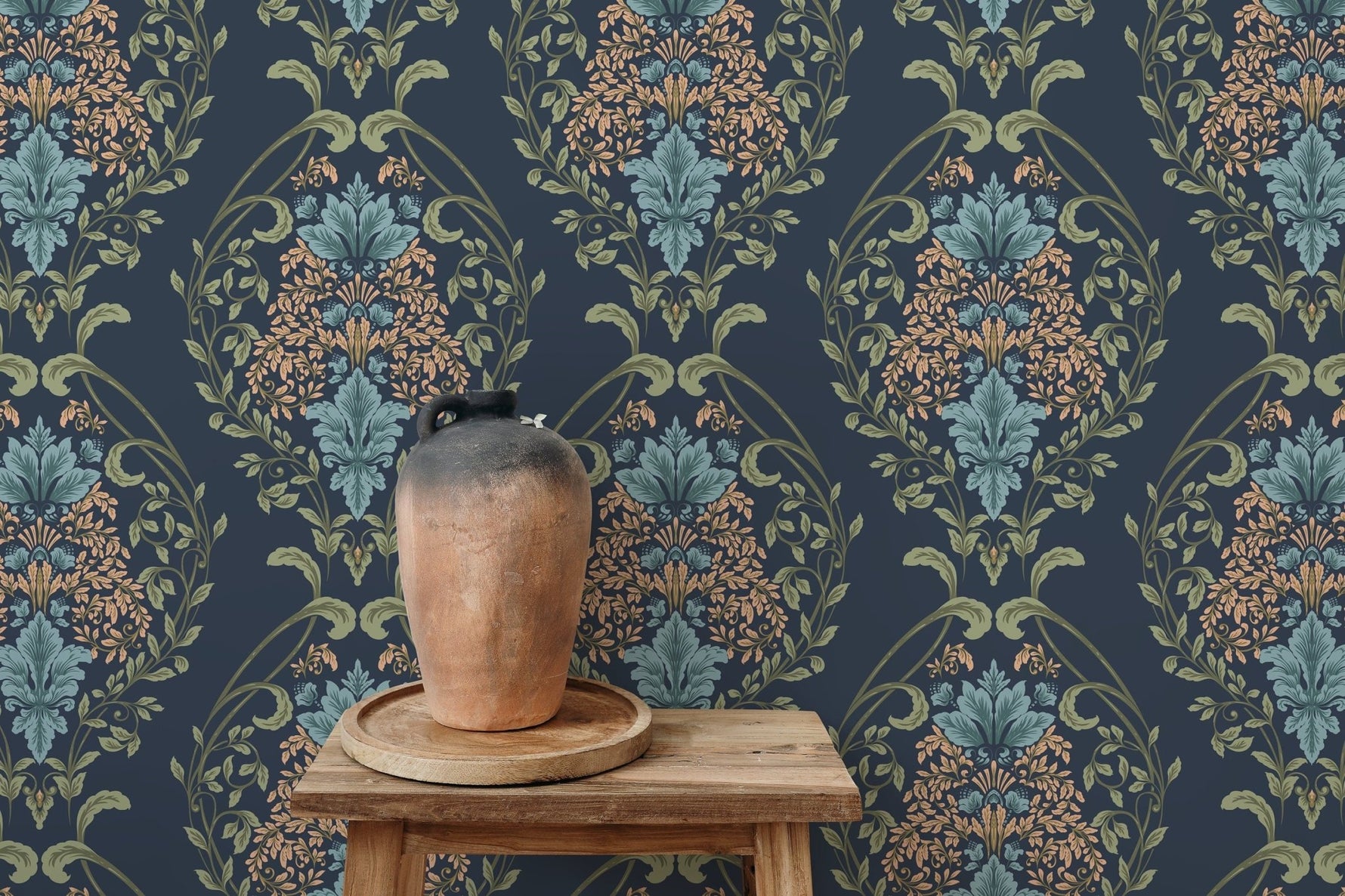 Vintage Floral Symphony Wallpaper - D219 - WallTrend