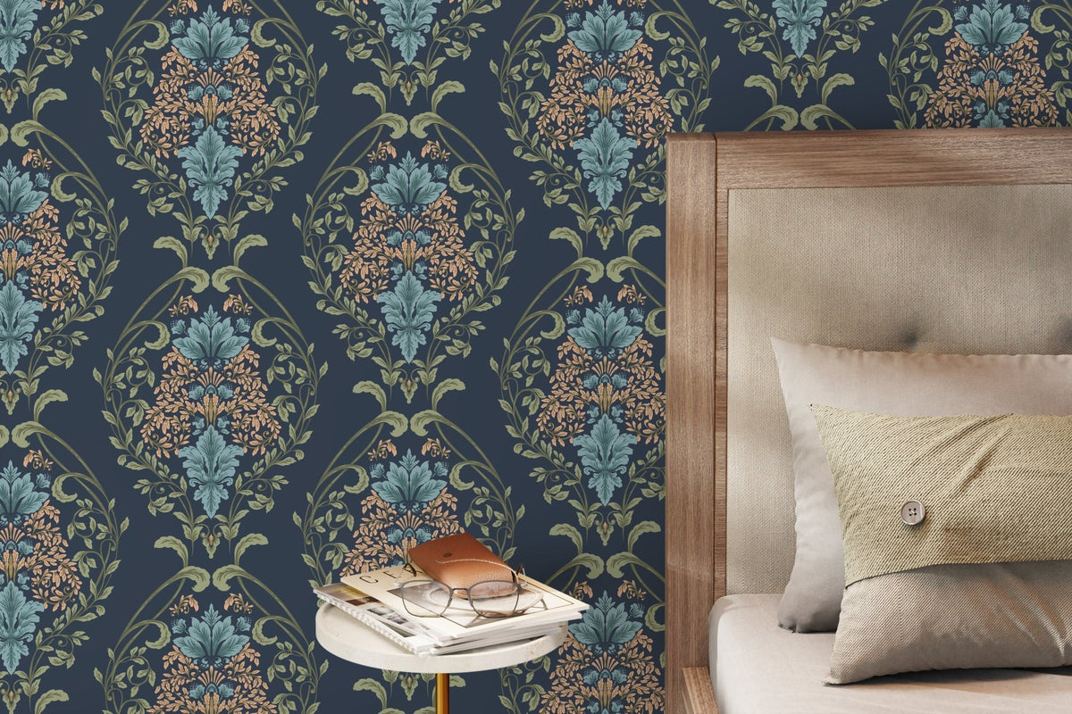 Vintage Floral Symphony Wallpaper - D219 - WallTrend