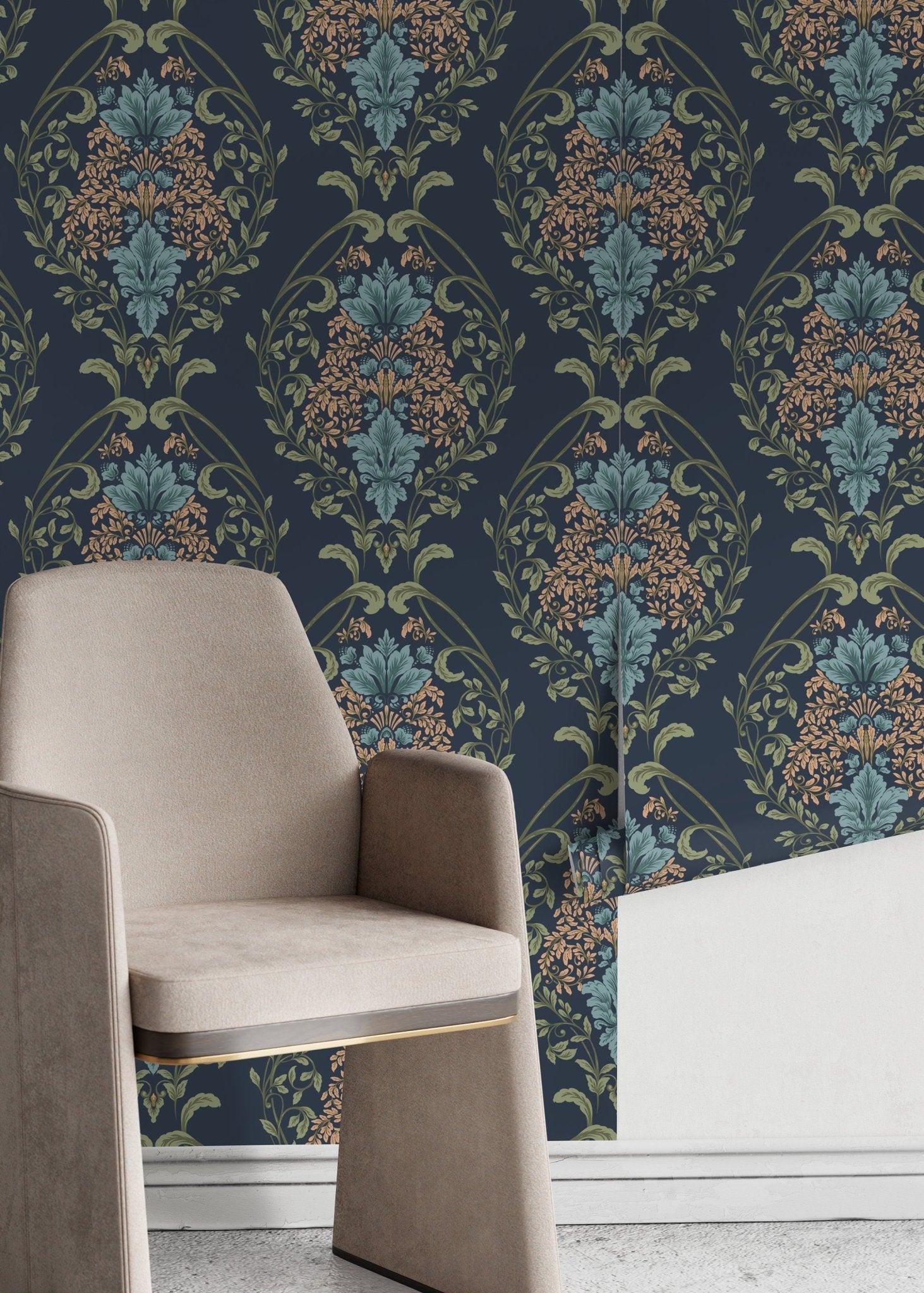 Vintage Floral Symphony Wallpaper - D219 - WallTrend