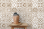 Vintage Geometric Tile Wallpaper - D525 - WallTrend