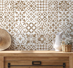 Vintage Geometric Tile Wallpaper - D525 - WallTrend