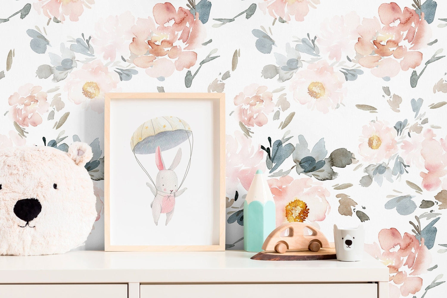 Vintage Large Scale Wallpaper Floral Peel and Stick Removable Repositionable or Traditional Pre - pasted - ZAAN - WallTrend