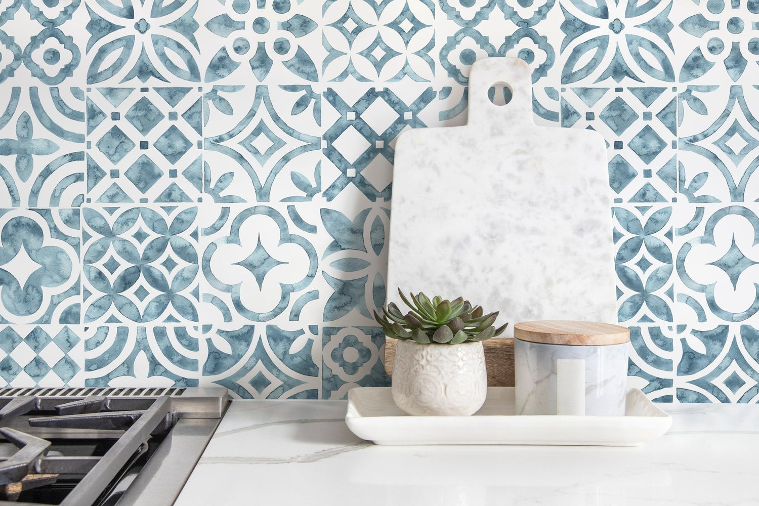 Vintage Moroccan Tiles Wallpaper - D526 - WallTrend