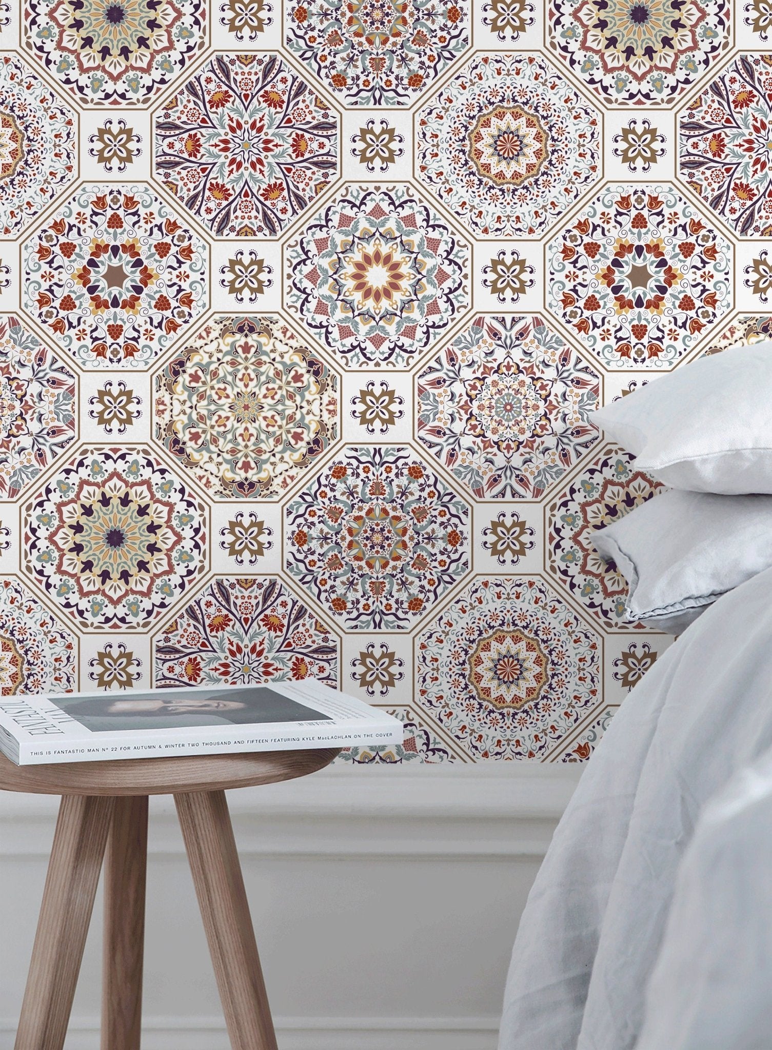 Vintage Mosaic Tiles Wallpaper - C187 - WallTrend