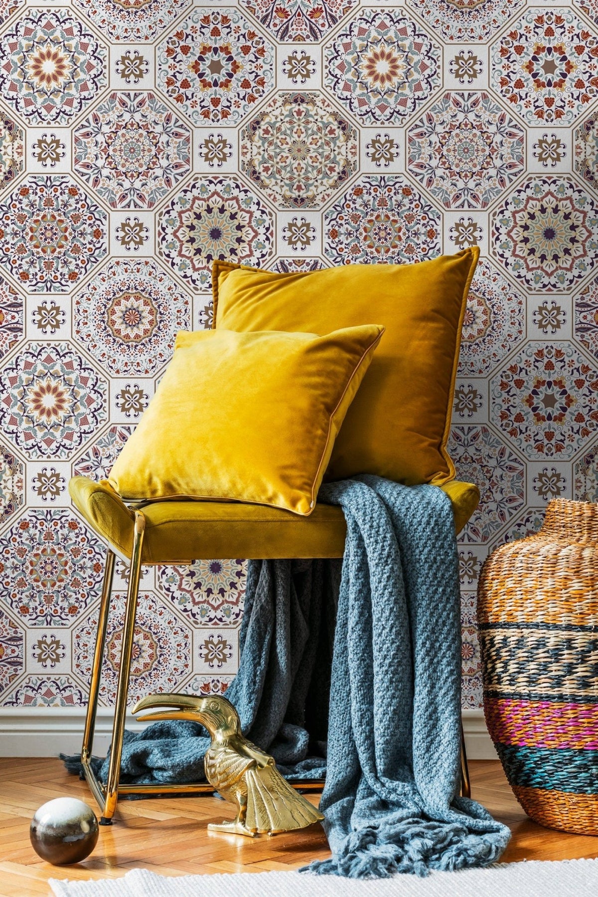 Vintage Mosaic Tiles Wallpaper - C187 - WallTrend