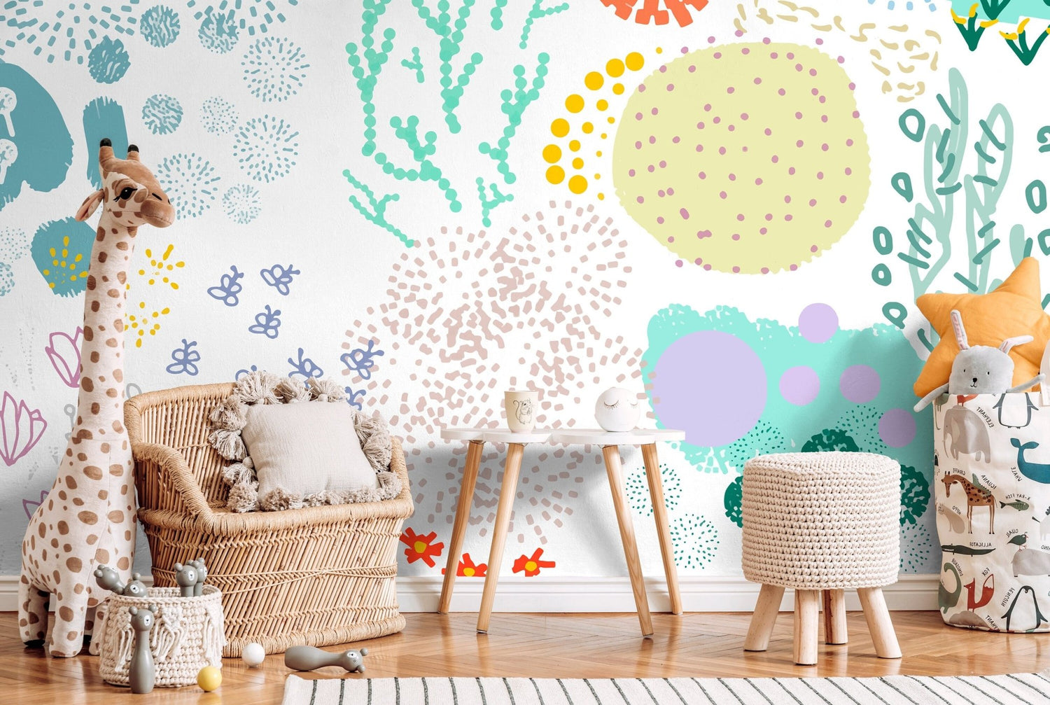 Wall Decor Wallpaper Peel and Stick Wallpaper Removable Wallpaper Home Decor Wall Art Room Decor/ Abstract Contemporary Kids Wallpaper - B750 - WallTrend