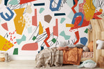 Wall Decor Wallpaper Peel and Stick Wallpaper Removable Wallpaper Home Decor Wall Art Room Decor / Colorful Abstract Mural Wallpaper - B748 - WallTrend