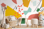 Wall Decor Wallpaper Peel and Stick Wallpaper Removable Wallpaper Home Decor Wall Art Room Decor / Colorful Abstract Mural Wallpaper - B748 - WallTrend
