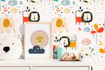 Wall Decor Wallpaper Peel and Stick Wallpaper Removable Wallpaper Home Decor Wall Art Room Decor / Colorful Animal Kids Wallpaper - B738 - WallTrend
