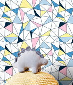 Wall Decor Wallpaper Peel and Stick Wallpaper Removable Wallpaper Home Decor Wall Art Room Decor / Colorful Triangle Wallpaper - B731 - WallTrend