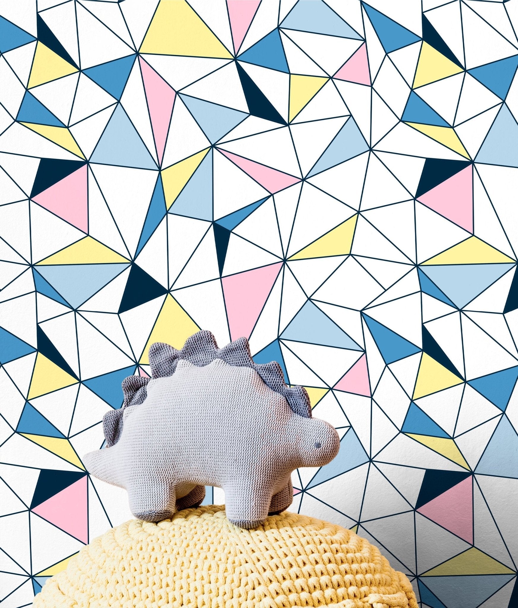 Wall Decor Wallpaper Peel and Stick Wallpaper Removable Wallpaper Home Decor Wall Art Room Decor / Colorful Triangle Wallpaper - B731 - WallTrend