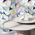 Wall Decor Wallpaper Peel and Stick Wallpaper Removable Wallpaper Home Decor Wall Art Room Decor / Colorful Triangle Wallpaper - B731 - WallTrend