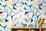 Wall Decor Wallpaper Peel and Stick Wallpaper Removable Wallpaper Home Decor Wall Art Room Decor / Colorful Triangle Wallpaper - B731 - WallTrend
