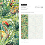 Wallpaper Peel and Stick Wallpaper Removable Wallpaper Home Decor Room Decor / Tropical Jungle Leaf Flamingo Wallpaper - A747 - WallTrend