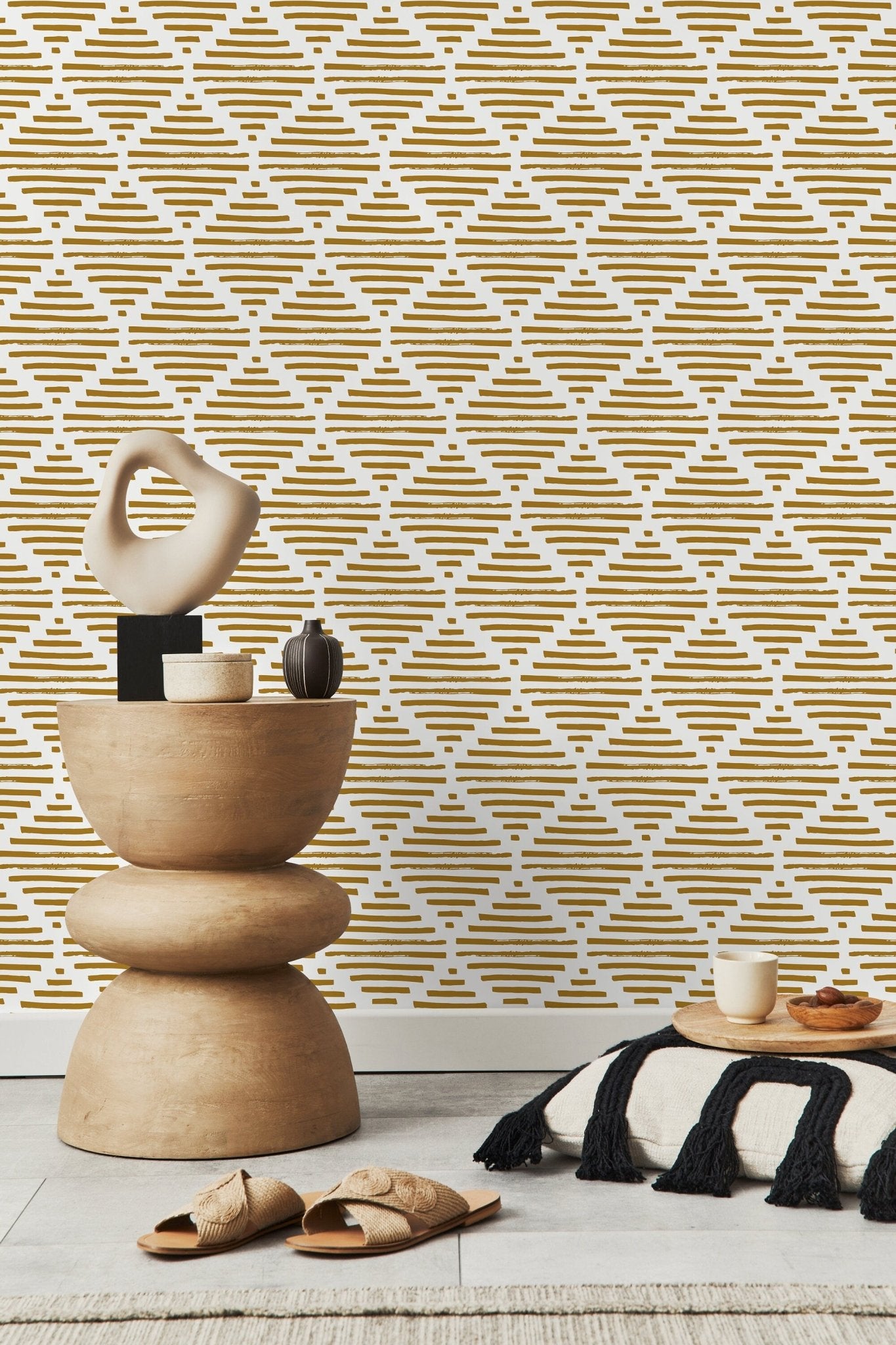 Wallpaper Peel and Stick Wallpaper Removable Wallpaper Home Decor Wall Art Wall Decor Room Decor / Abstract Geometric Wallpaper - B947 - WallTrend