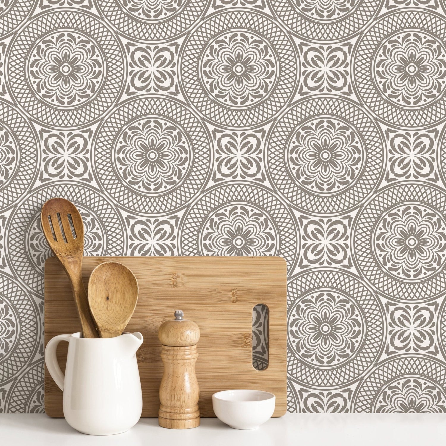 Wallpaper Peel and Stick Wallpaper Removable Wallpaper Home Decor Wall Art Wall Decor Room Decor / Beige Arabic Wallpaper - C427 - WallTrend