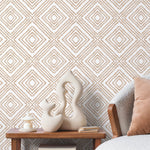 Wallpaper Peel and Stick Wallpaper Removable Wallpaper Home Decor Wall Art Wall Decor Room Decor / Beige Modern Geometric Wallpaper - C590 - WallTrend