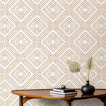 Wallpaper Peel and Stick Wallpaper Removable Wallpaper Home Decor Wall Art Wall Decor Room Decor / Beige Modern Geometric Wallpaper - C590 - WallTrend