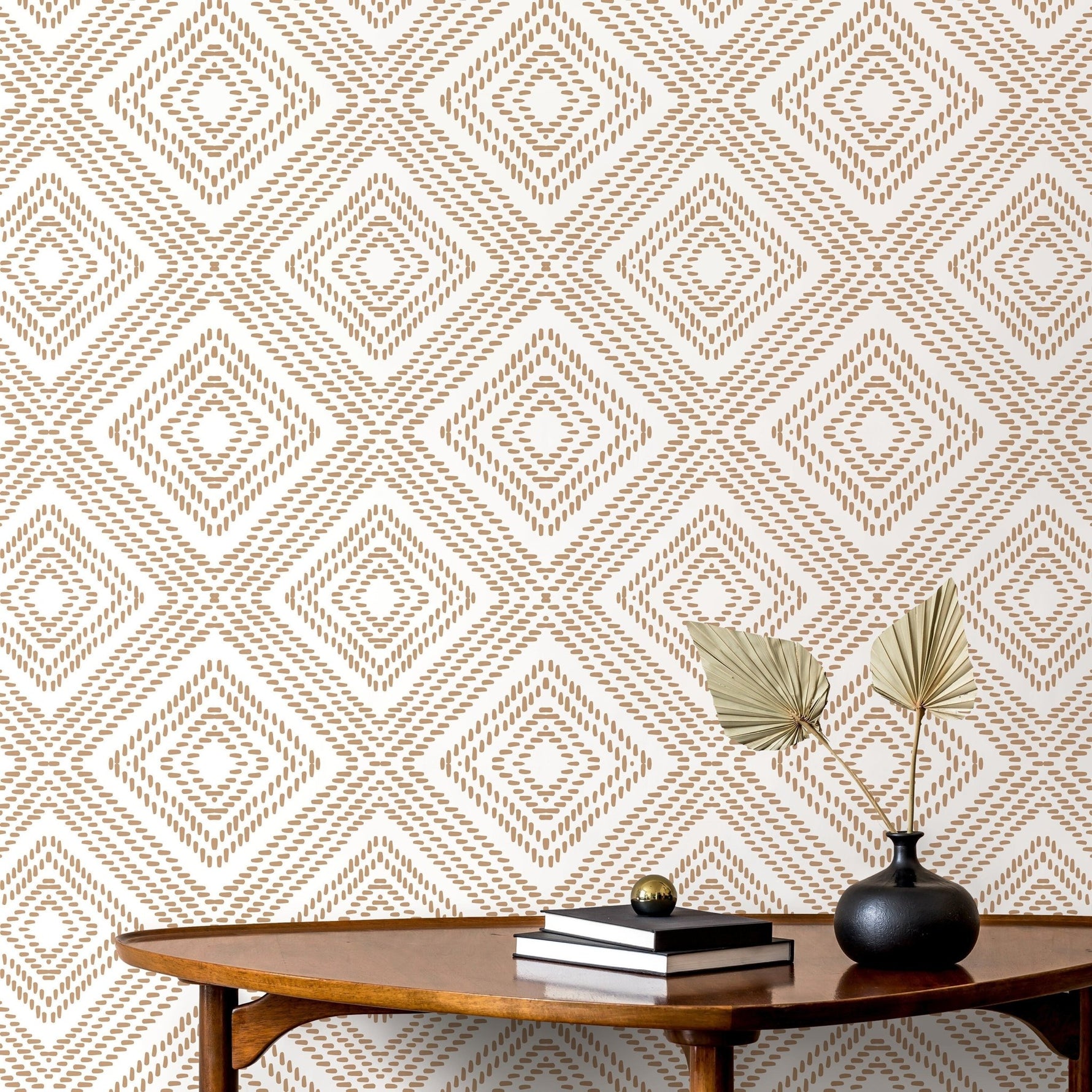 Wallpaper Peel and Stick Wallpaper Removable Wallpaper Home Decor Wall Art Wall Decor Room Decor / Beige Modern Geometric Wallpaper - C590 - WallTrend