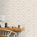 Wallpaper Peel and Stick Wallpaper Removable Wallpaper Home Decor Wall Art Wall Decor Room Decor / Beige Modern Geometric Wallpaper - C590 - WallTrend