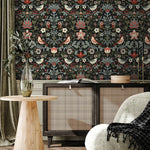 Wallpaper Peel and Stick Wallpaper Removable Wallpaper Home Decor Wall Art Wall Decor Room Decor / Bird Chinoiserie Wallpaper - A578 - WallTrend