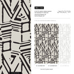 Wallpaper Peel and Stick Wallpaper Removable Wallpaper Home Decor Wall Art Wall Decor Room Decor / Black and Beige Abstract Wallpaper - C568 - WallTrend